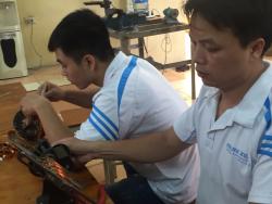 Bài thực hành quấn dây quạt bàn 16 rãnh của lớp sửa chữa điện dân dụng