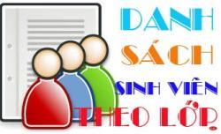 DANH SÁCH LỚP HỌC VĂN HÓA THÁNG 09/2018