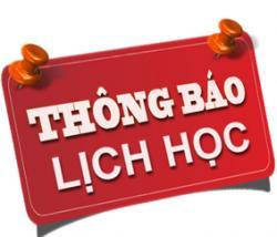 Lịch học văn hóa tháng 11/2016